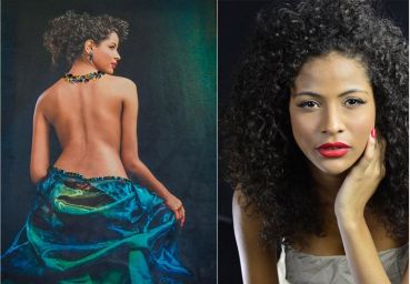 Tela com imagem da Miss Brasil ganha adorno de joias Alcidino