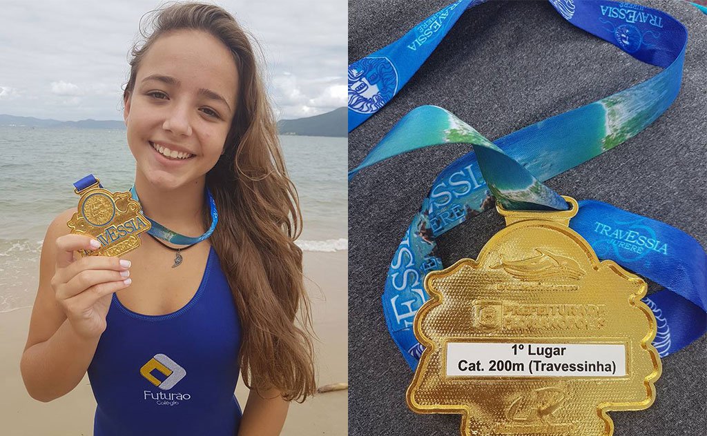 Nadadora ficou em primeiro lugar no Grand Prix de Travessias em Floripa