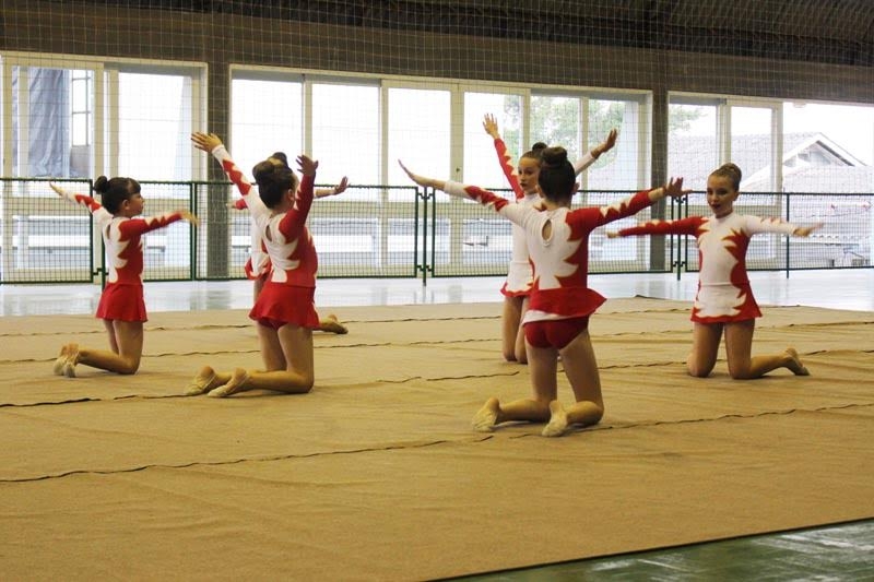 Ginastas do clube e da equipe de Criciúma deram show de desenvoltura