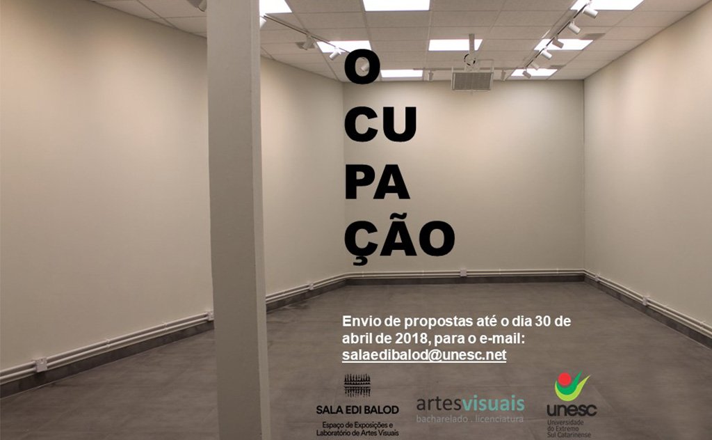 Curso de Artes Visuais promove ocupação da Sala Edi Balod da Unesc