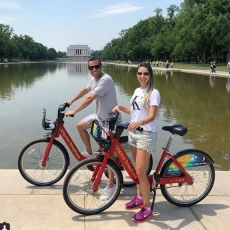 Charlene Vicente e Rodrigo Nunes aproveitam as férias nos EUA
