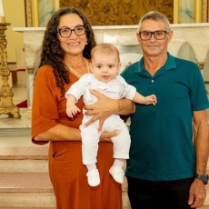 Treisse Amorim e Fábio Espindula batizam o primeiro filho, Liam