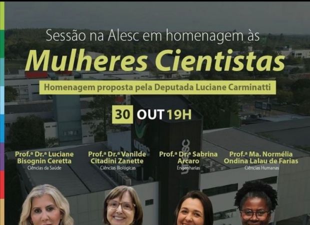 Sessão na Alesc em homenagem às mulheres cientistas