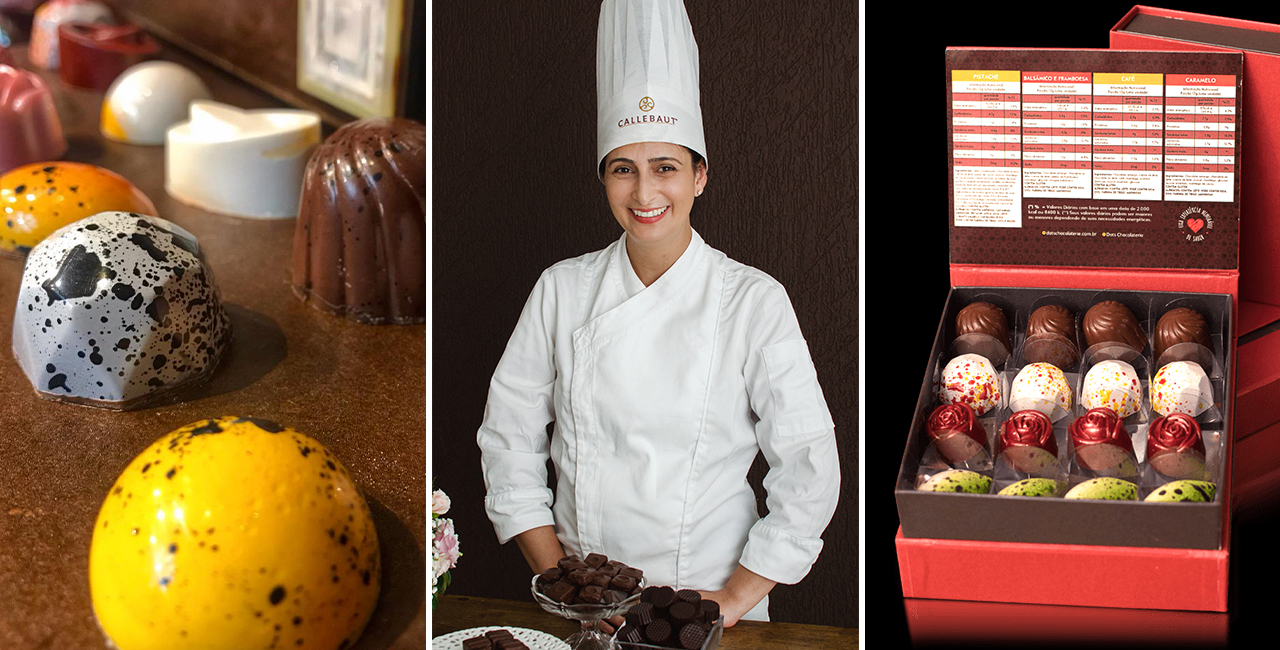 Chef Teresinha  Cicchelero  cria técnica única na produção de doces com chocolates de origem 