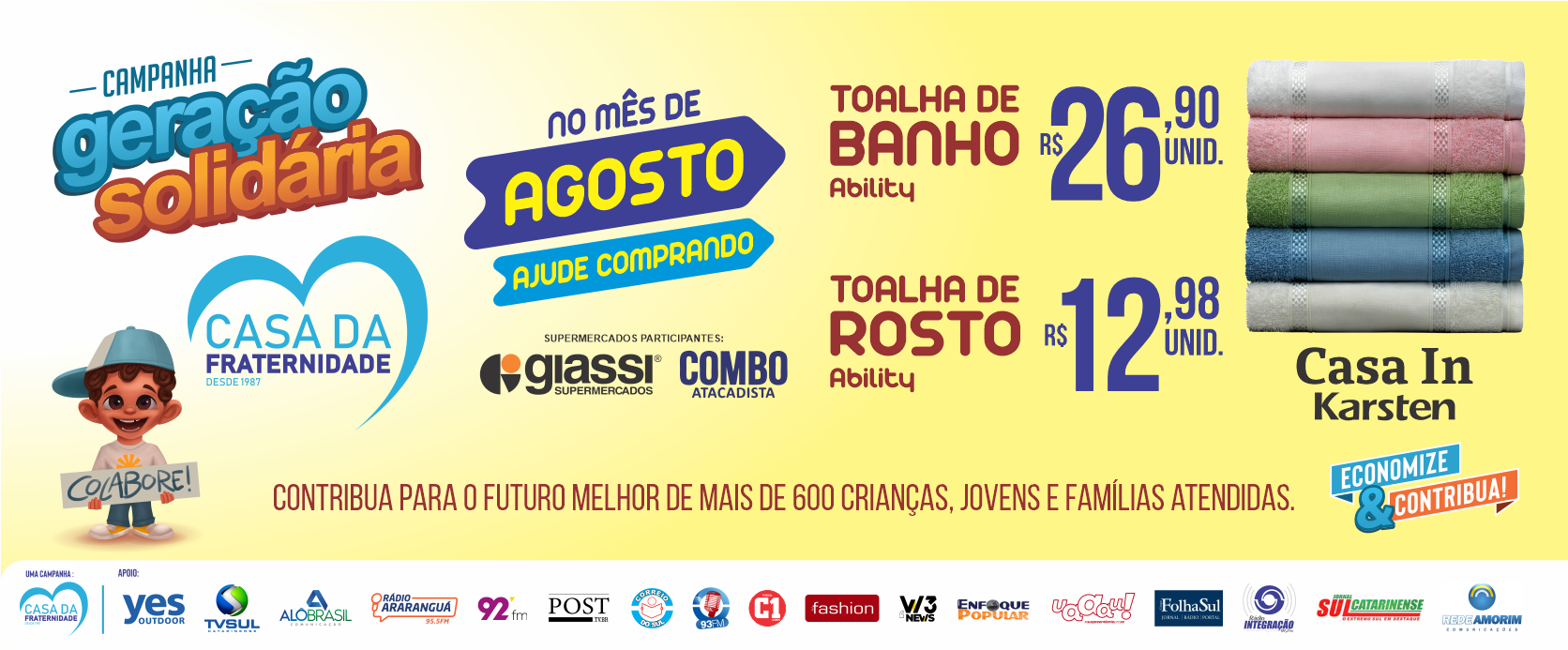 Casa da Fraternidade Geração Solidaria agosto 2025